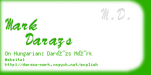 mark darazs business card